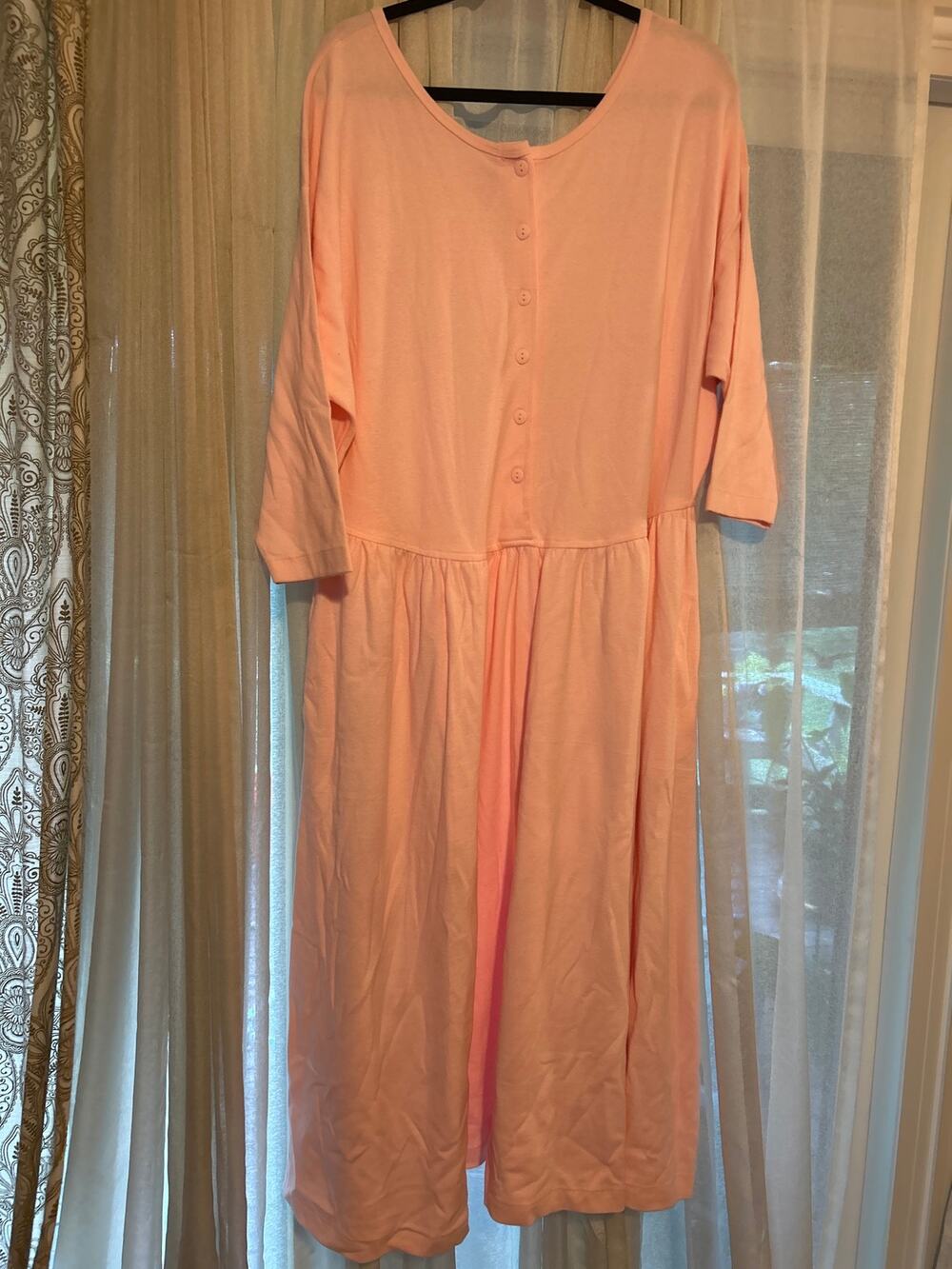 VTG Woodward Pale Pink Knit Dress NWT 3X Modest Country Cottage